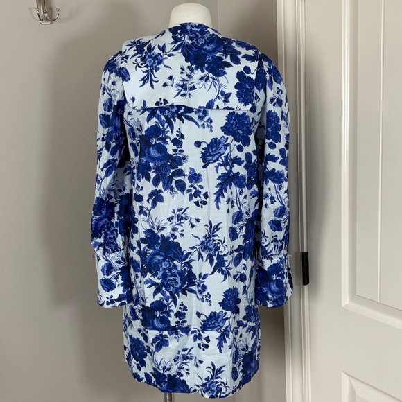 Tuckernuck Bella Dress Sapphire Bloom Floral Bow Long Sleeves Sz XS NEW - Picture 7 of 14